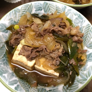 簡単！！サッと炒めて煮るだけ♬肉豆腐♬